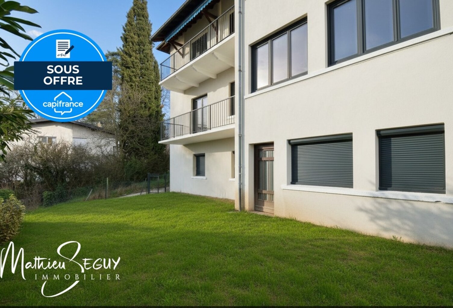 CHARBONNIERES LES BAINS (69) Appartement T2 de 45m² avec jardin de 84m² - Façade refaite 2025 et huisseries changées 2025 — photo 1