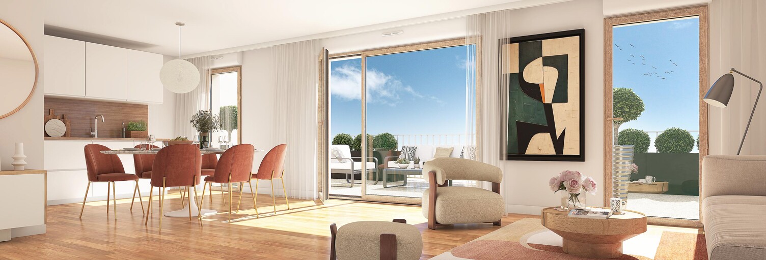 Appartement neuf T2, T3, T4 Pièce 40 à 84 m² à vendre à Stains (93240)