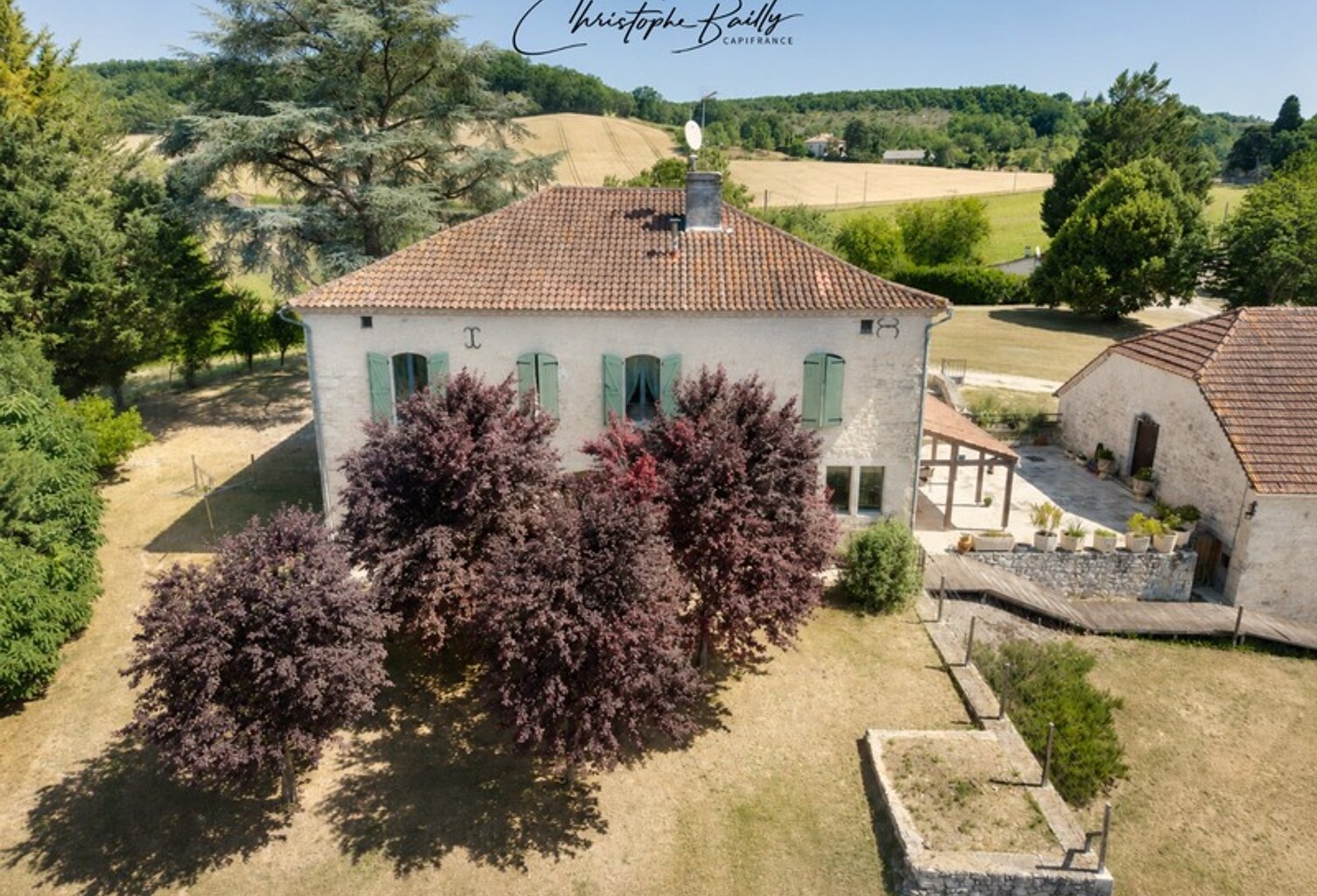 Lauzerte, propriété en pierre avec maison d’amis, piscine et vue sur 9 306 m², proche Montauban — photo 1
