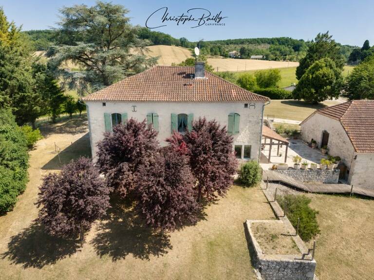 Lauzerte, propriété en pierre avec maison d’amis, piscine et vue sur 9 306 m², proche Montauban — photo 1