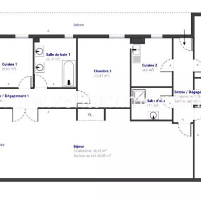 Appartement 5 pièces 264902 €