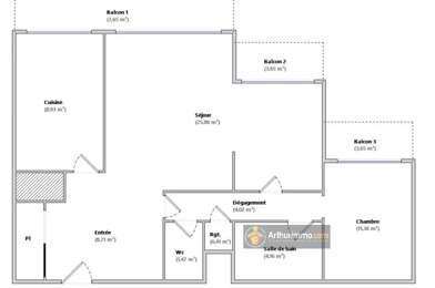 Appartement 3 pièces 135000 €