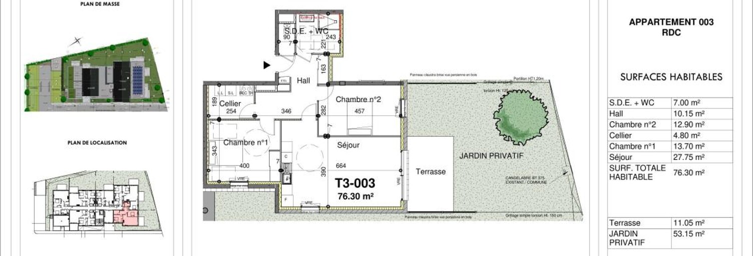 Appartement 3 Pièces 76 m² à vendre à Guilers (29820)