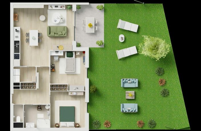 GUILERS Appartement T3 NEUF avec jardin — photo 4