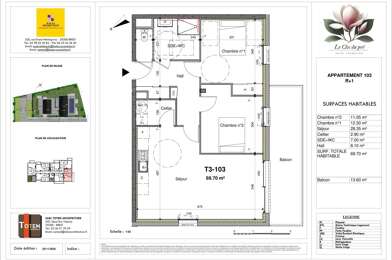 Appartement 3 pièces 282500 €