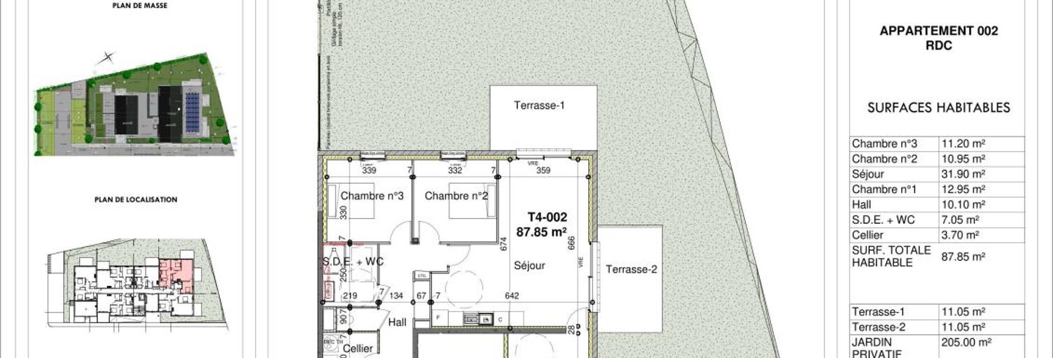 Appartement 4 Pièces 87 m² à vendre à Guilers (29820)