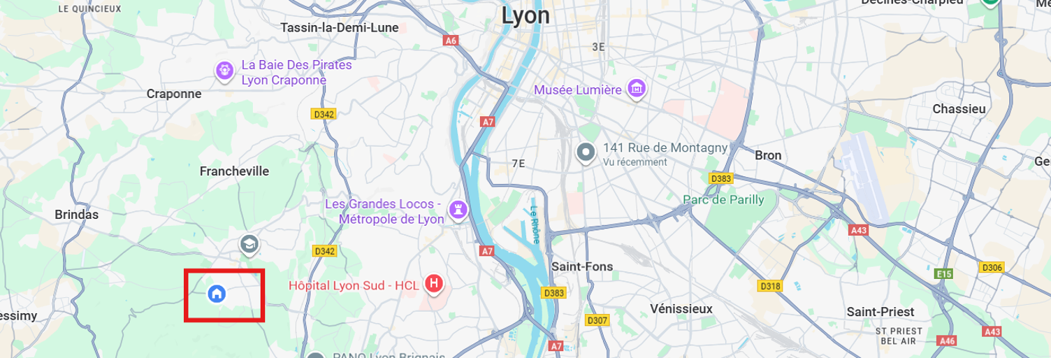 Terrain  770 m² à vendre à Chaponost (69630)