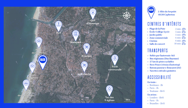 Appartement 3 pièces  à vendre Capbreton 40130