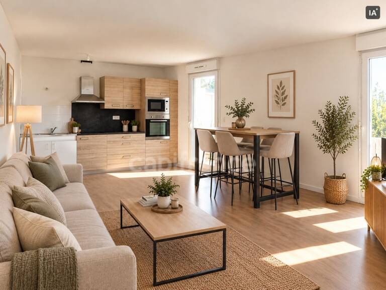 Joué-lès-Tours (Indre-et-Loire), à vendre APPARTEMENT 3 pièces de 65 m² — photo 1
