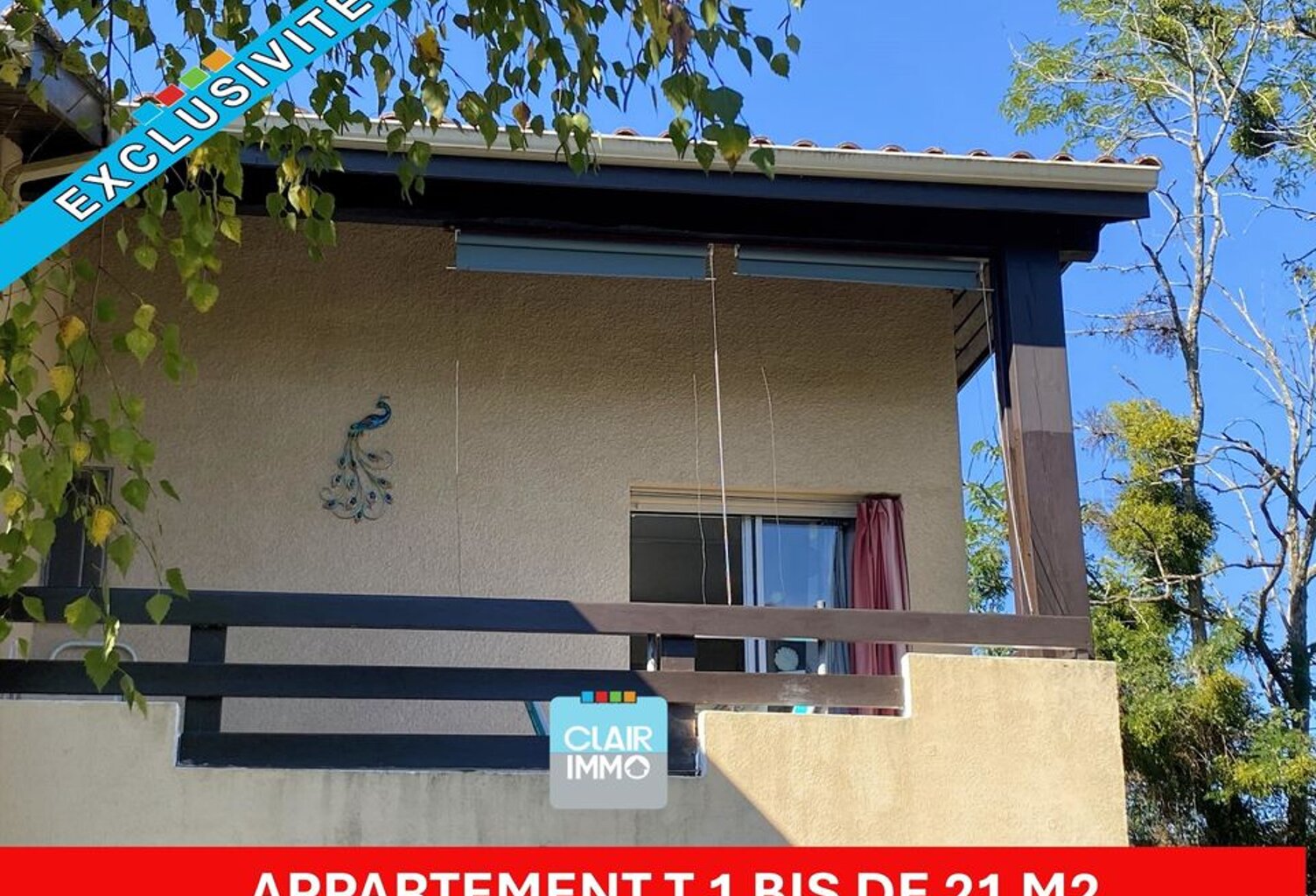 APPARTEMENT T 1 BIS DE 21 M2 AVEC TERRASSE COUVERTE 8.37 M2 — photo 1