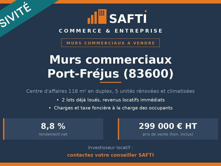 Murs Commerciaux Port-Fréjus : 8,8% de Rendement — photo 1