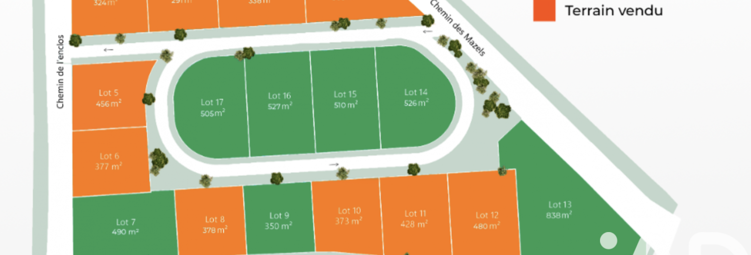 Terrain  9572 m² à vendre à Cazouls-lès-Béziers (34370)