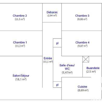 Appartement 5 pièces 239800 €