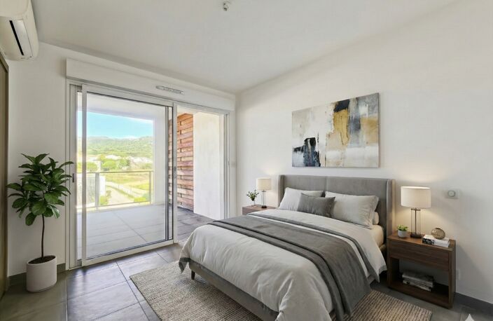 AJACCIO (20) ROCADE - T3 67 m² avec terrasse 18 m², ascenseur, parking sous-sol et vue dégagée — photo 3
