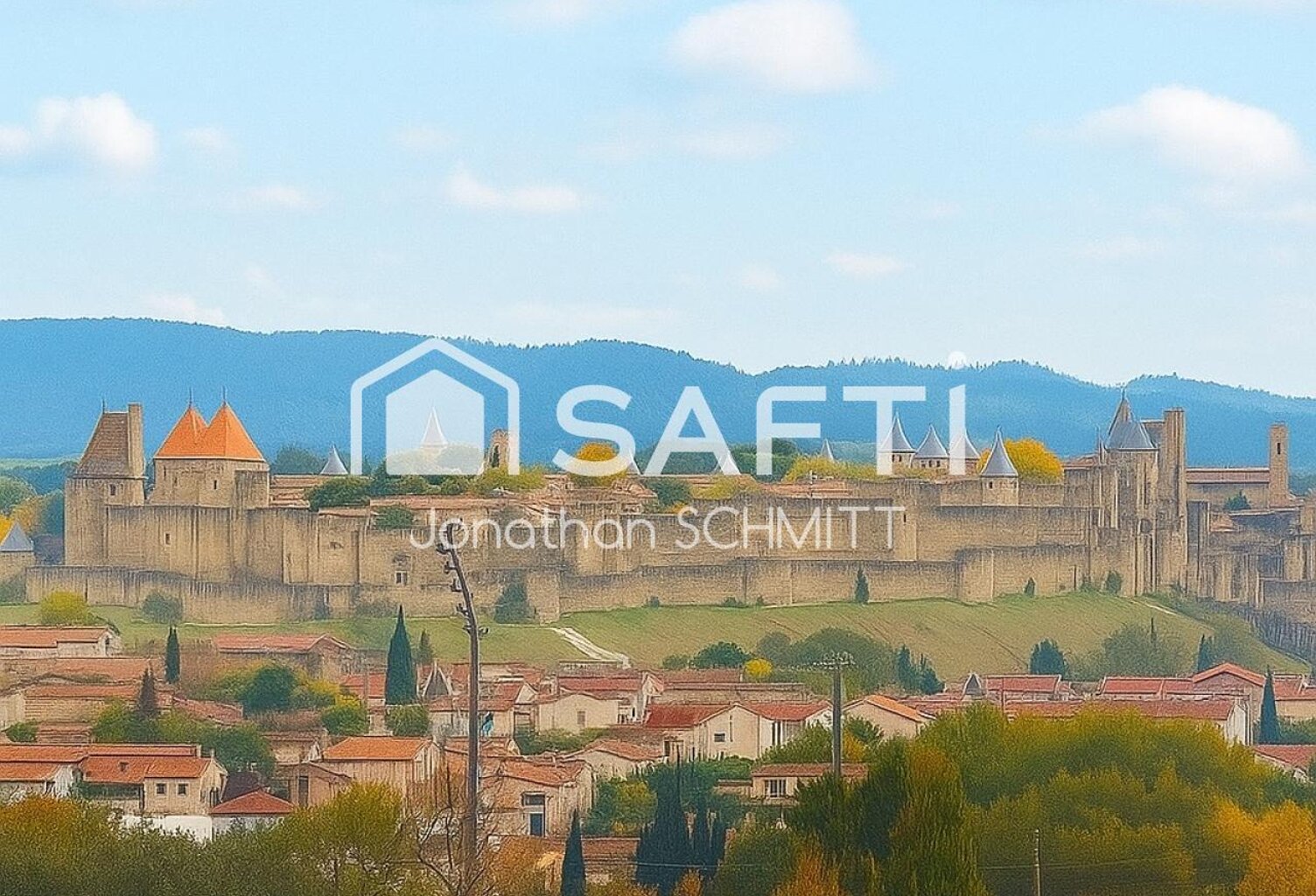 Vue panoramique sur la Cité de Carcassonne — photo 1