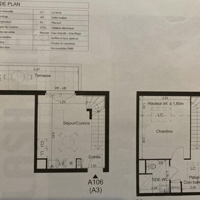 Appartement 2 pièces 824 €