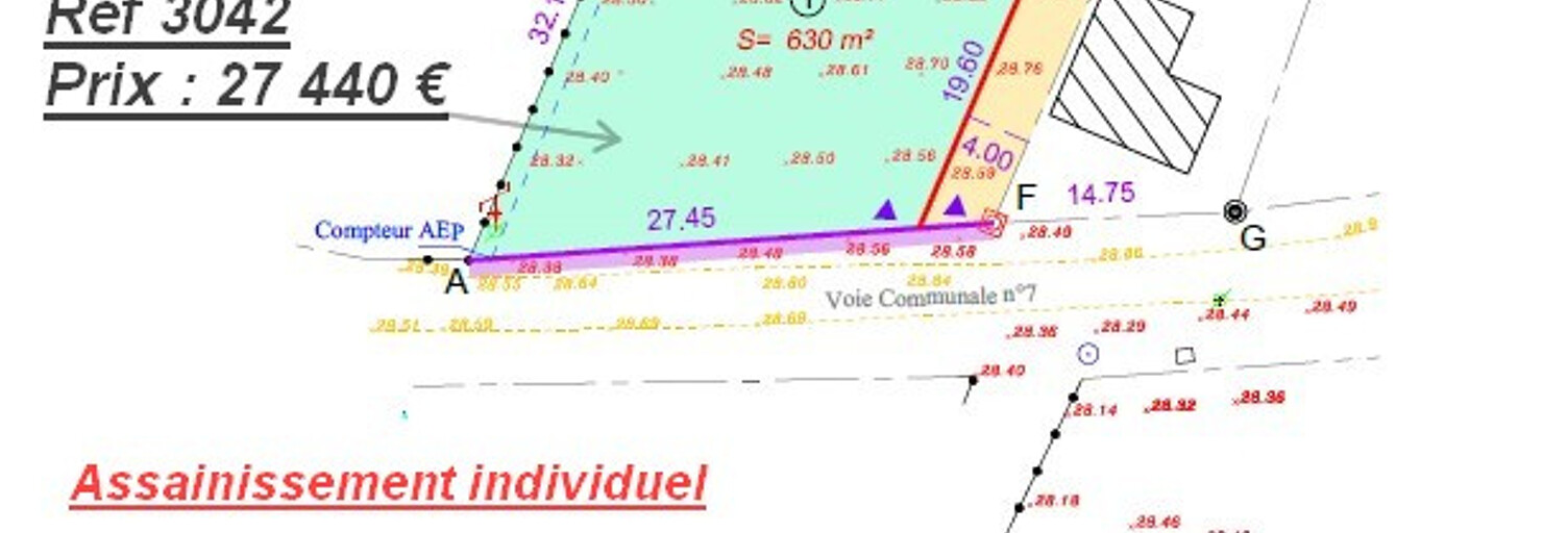 Terrain  630 m² à vendre à Générac (33920)