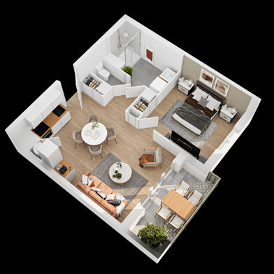 Appartement 2 pièces 123000 €