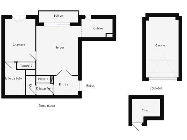 VENTE FONTAINES SUR SAONE 69270 - CENTRE BOURG BEAU T2 40M2 AVEC BALCON CAVE ET GARAGE DANS RESIDENCE STANDING — photo du bien
