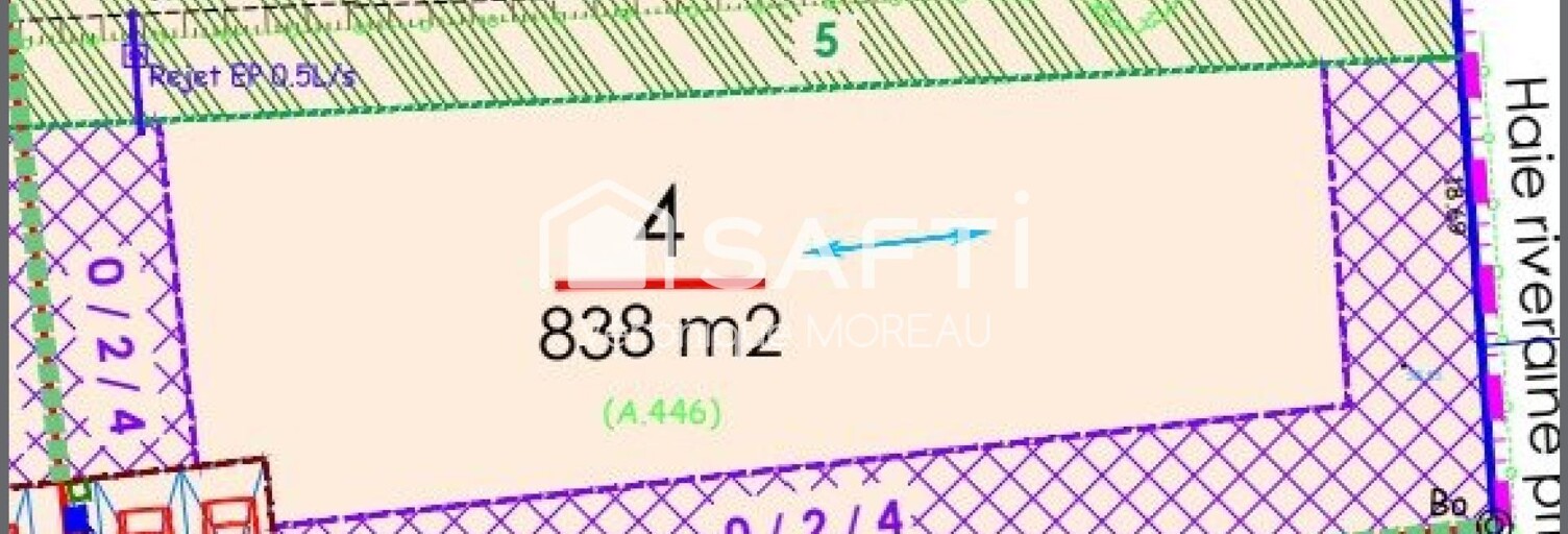 Terrain  838 m² à vendre à Campigny (14490)