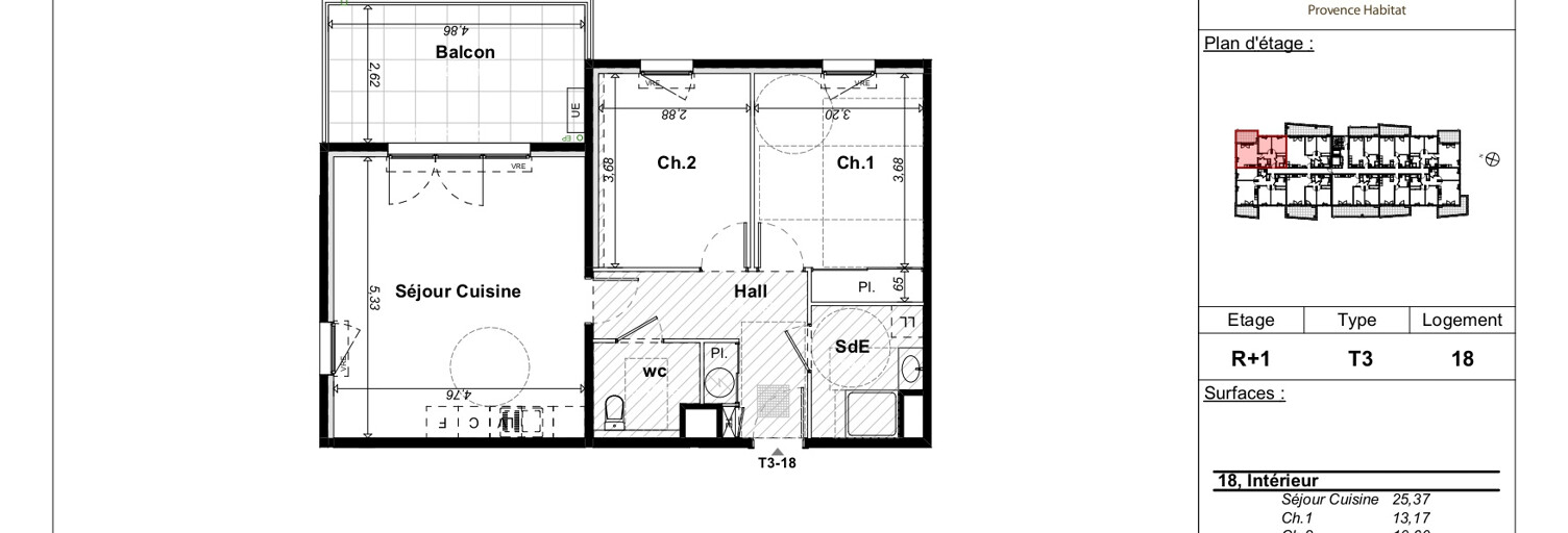 Appartement 3 Pièces 65 m² à vendre à Manosque (04100)