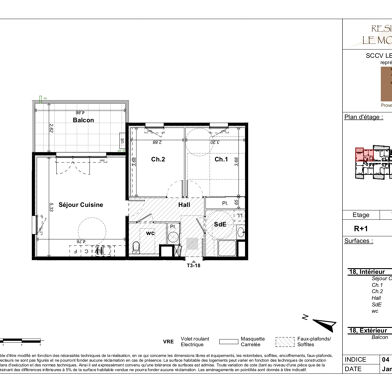 Appartement 3 pièces 239000 €