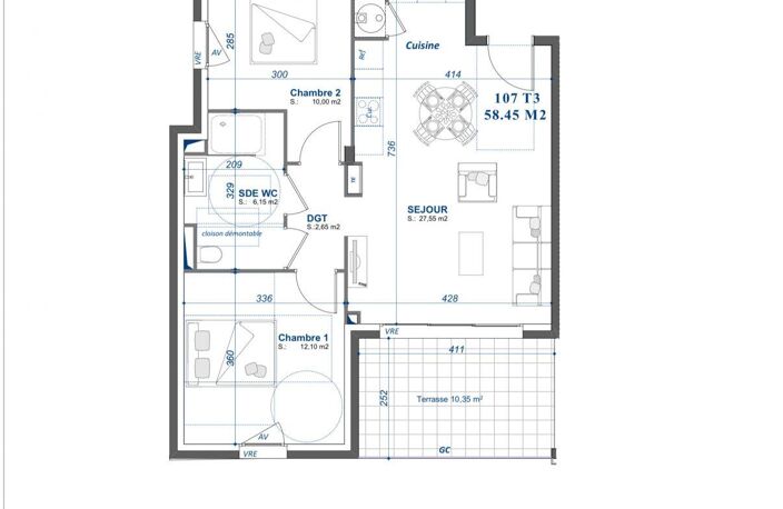Vente Appartement 3 pièces — photo 5