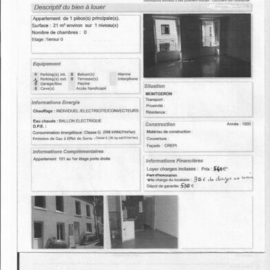 Appartement 1 pièces 725 €