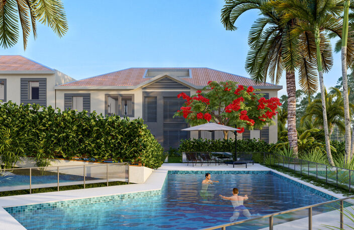 À vendre : Appartement T3 en R+1  à Sainte Anne - MAGNIFIQUE VUE MER — photo 3