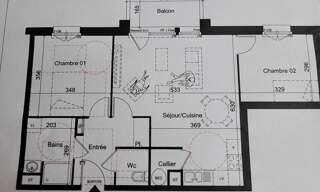 Appartement 2 Pièces 44 m² à vendre à Orchies (59310)