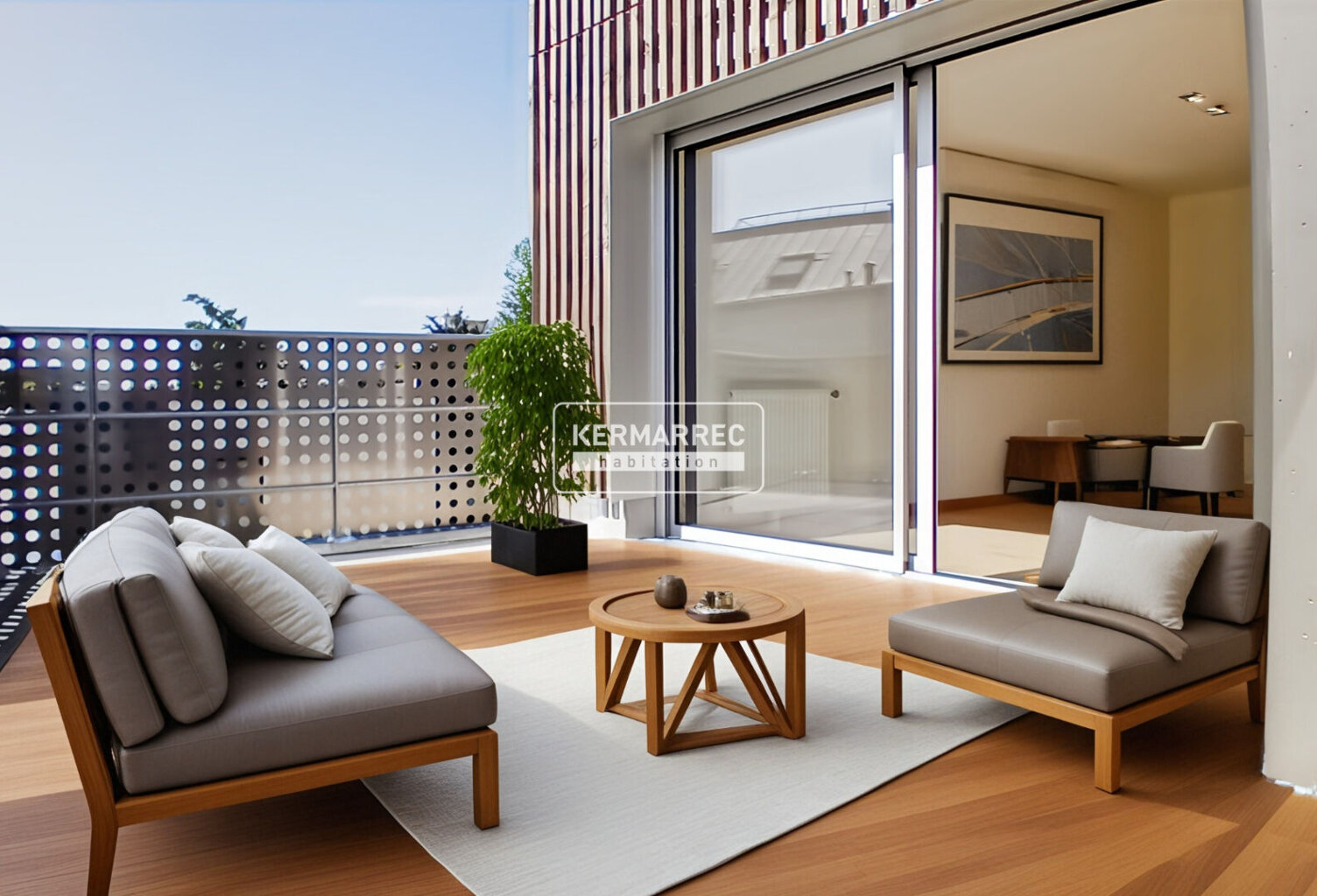 Rennes St Jacques dans immeuble neuf spacieux Type 3 de 74m² avec terrasse — photo 1