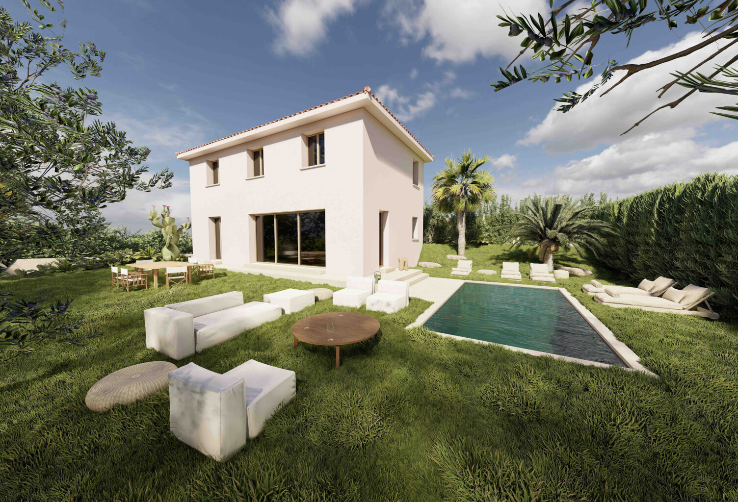 TERRAIN 830 M2 VIABILISE AVEC PERMIS PURGE DE 140 M2 AUX TROIS LUCS — photo 1