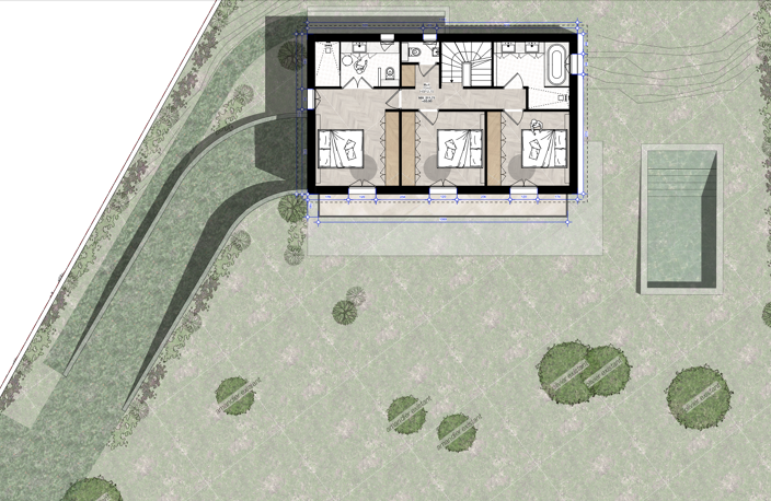 TERRAIN 830 M2 VIABILISE AVEC PERMIS PURGE DE 140 M2 AUX TROIS LUCS — photo 3
