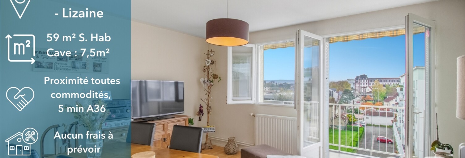 Appartement 3 Pièces 59 m² à vendre à Montbéliard (25200)