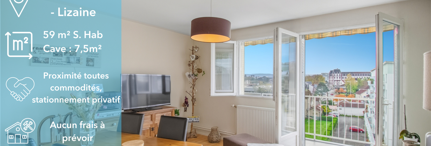 Appartement 3 Pièces 59 m² à vendre à Montbéliard (25200)