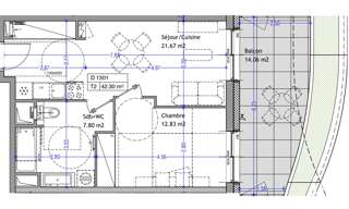 Appartement 2 Pièces 42 m² à vendre à Aix-les-Bains (73100)