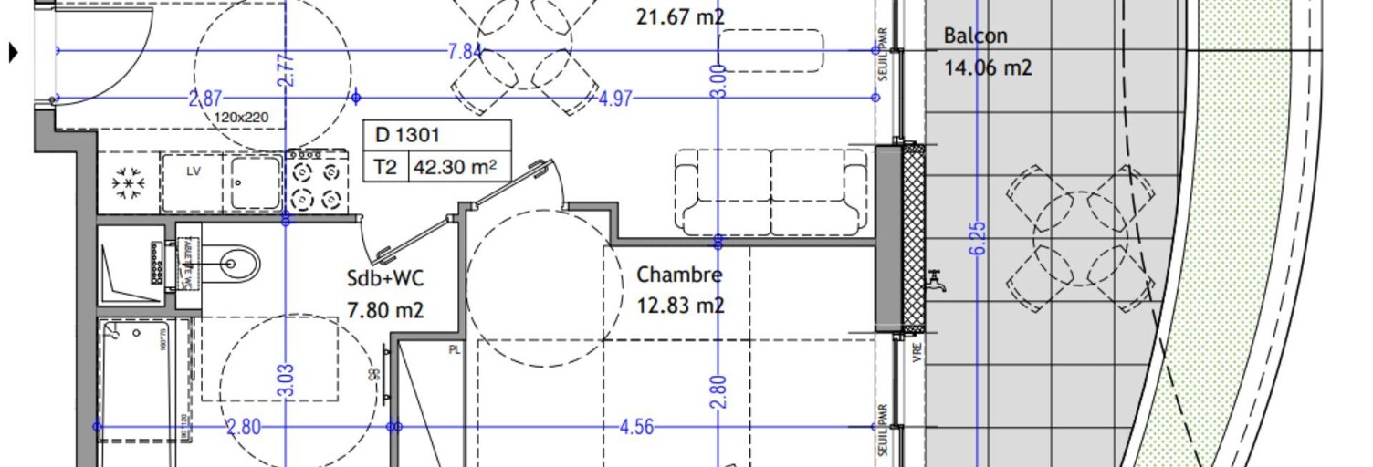 Appartement 2 Pièces 42 m² à vendre à Aix-les-Bains (73100)