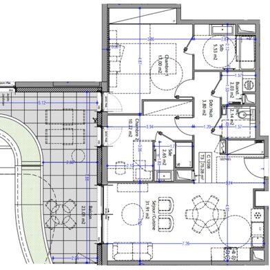 Appartement 3 pièces 690900 €