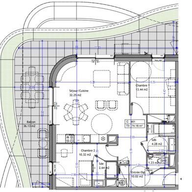 Appartement 3 pièces 635901 €