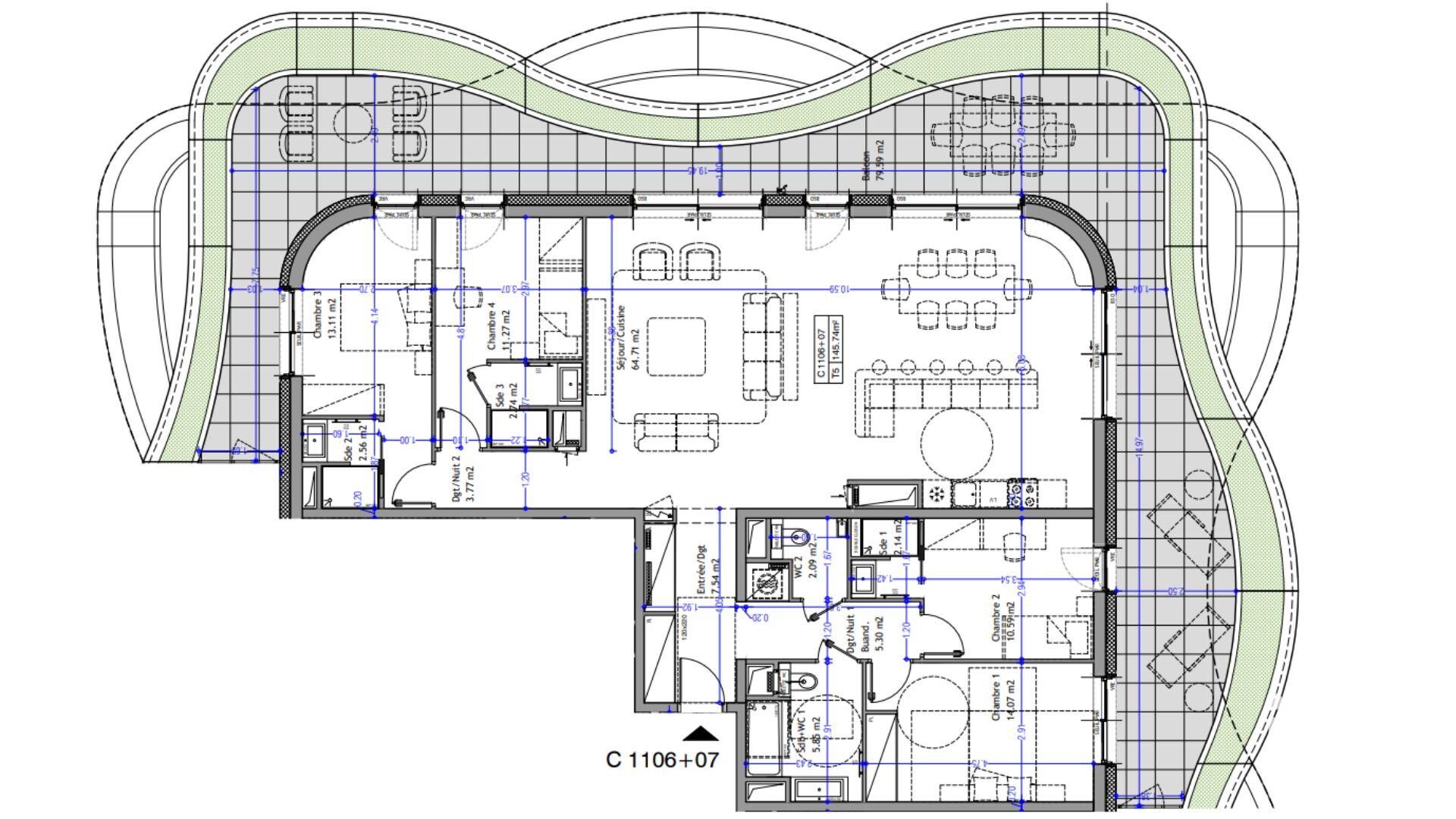 Aix-Les-Bains - 146m² - 5p. - 4ch.
