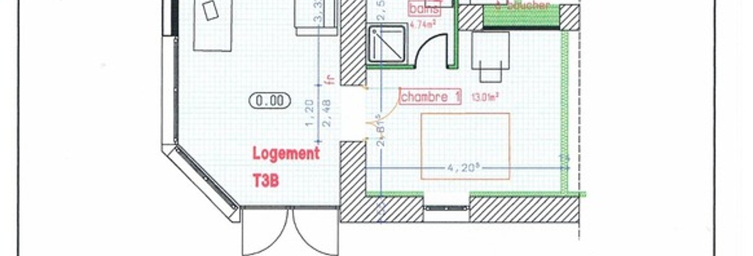 Appartement 3 Pièces 62 m² à vendre à Gray (70100)