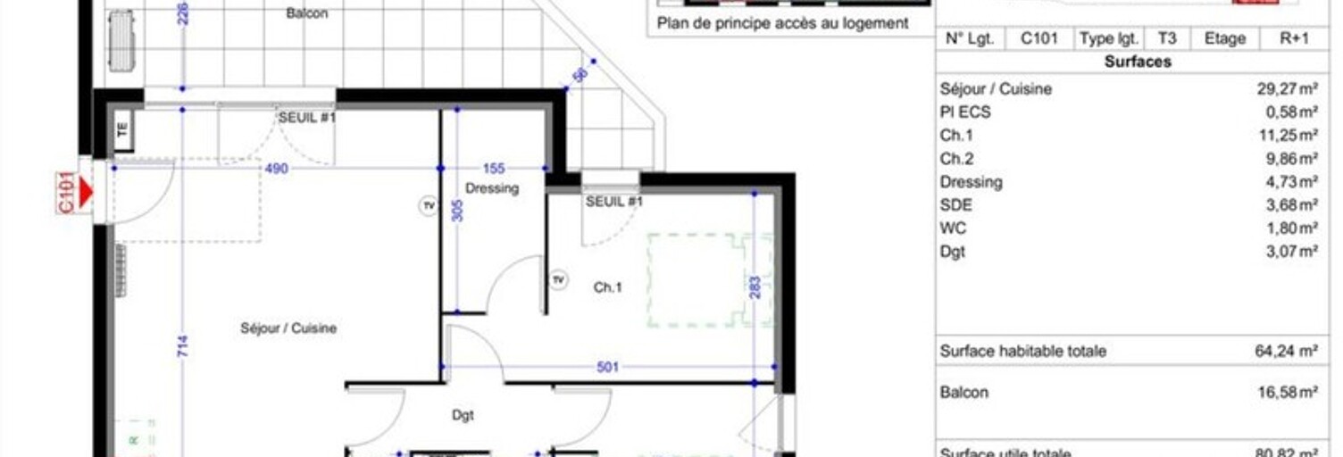 Appartement 3 Pièces 64 m² à vendre à Vic-la-Gardiole (34110)