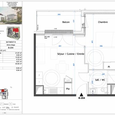 Appartement 2 pièces 108000 €