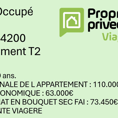 Appartement 2 pièces 73450 €