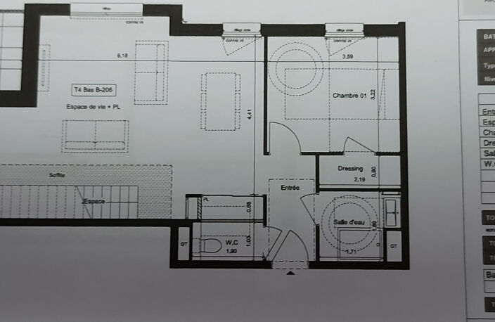 T4 duplex dernier étage  100,92 m2   Résidence neuve avec pr — photo 2