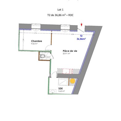 Appartement 2 pièces 109000 €