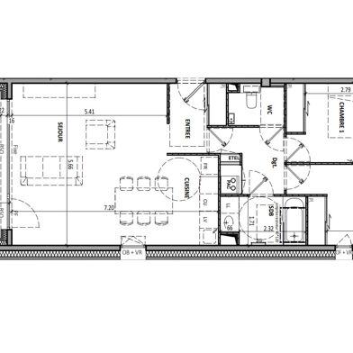 Appartement 3 pièces 482000 €