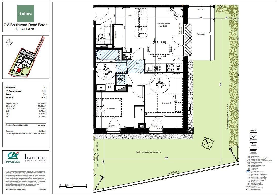 Challans - 56m² - 3p. - 2ch.