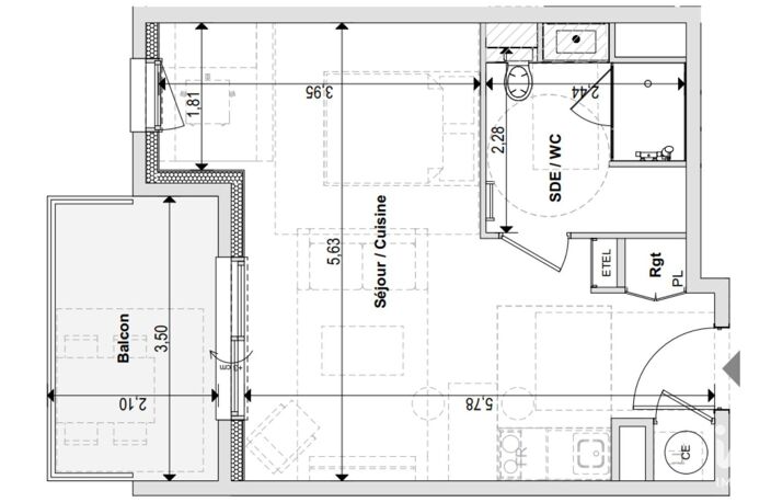 Vente Appartement 1 pièce — photo 3