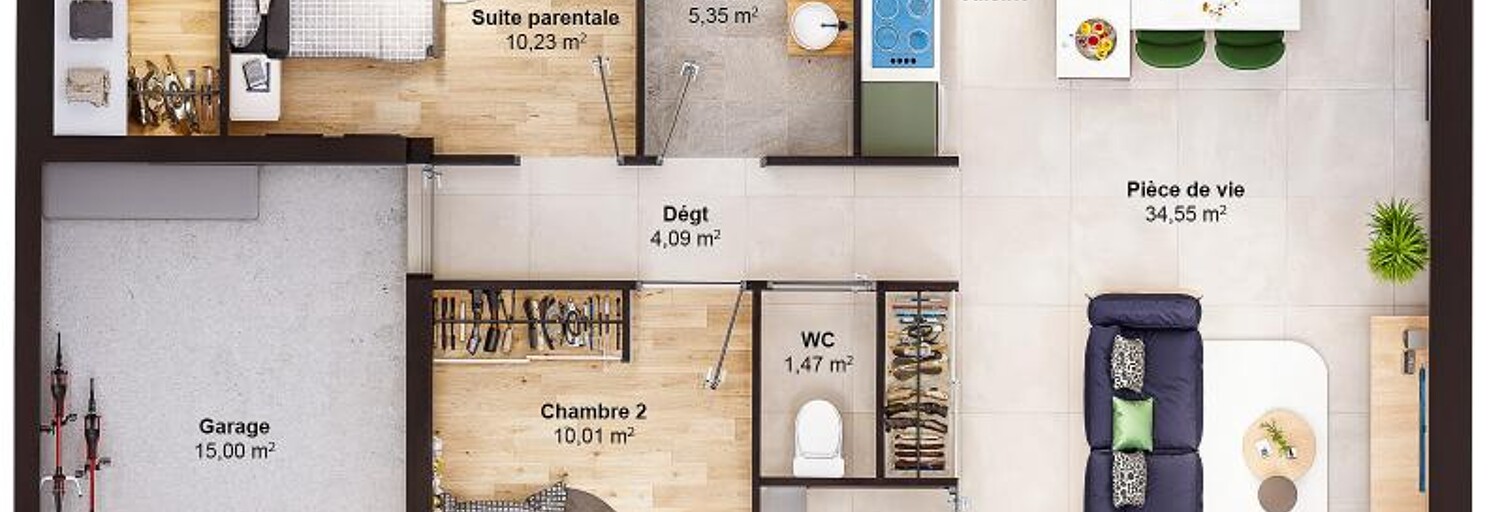 Maison 4 Pièces 73 m² à vendre à Amilly (28300)